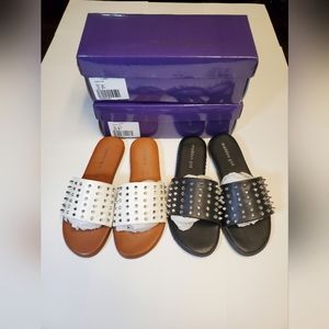 2 New Pairs of Madden Girl Spikey Sandals Size 8